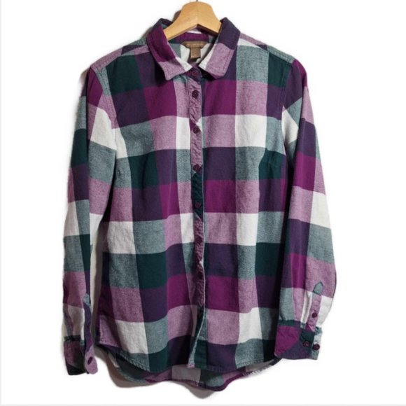 Bit & Bridle Long Sleeve Checkered  Shirt, Top Size Medium - Picture 1 of 8